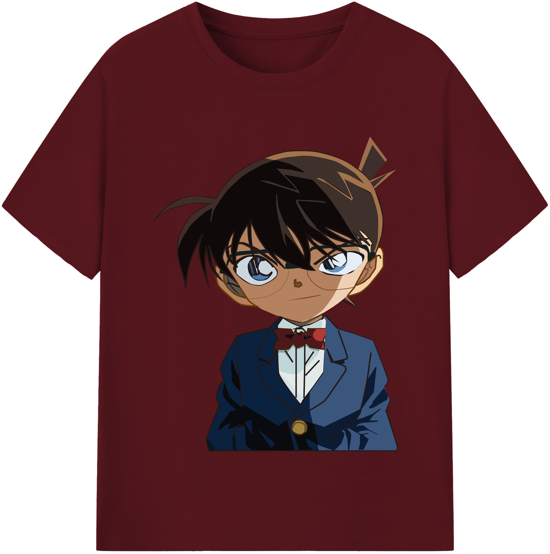 （画像用） 名探偵コナン 江戸川 コナン Detective Conan Conan Edogawa 綿100％半袖Tシャツ（フロントプリント）